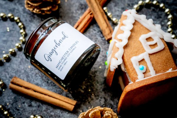 Festive Gingerbread Candle
